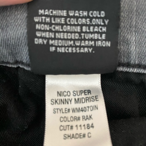 HUDSON Gray Washed Out Skinny Leg Jeans - Picture 6 of 8